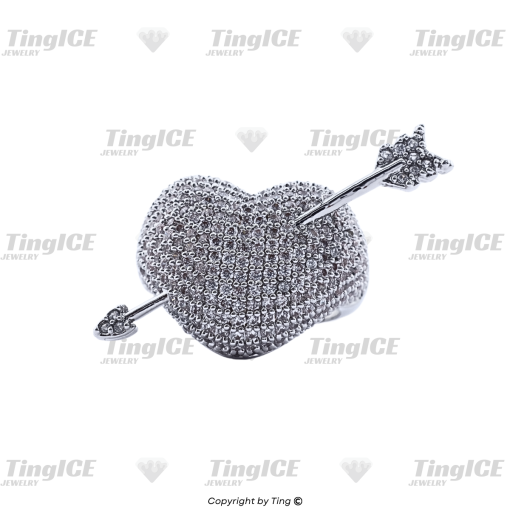 Nhẫn HEART SHAPE đính đá phong cách đường phố CS024