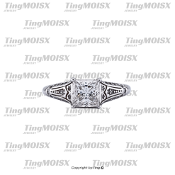 Nhẫn nữ moissanite 1 Carat NLM08