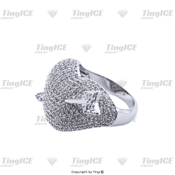 Nhẫn HEART SHAPE đính đá phong cách đường phố CS024