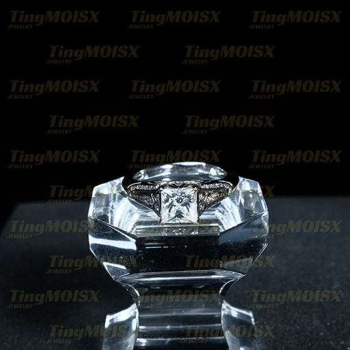 Nhẫn nữ moissanite 1 Carat NLM08