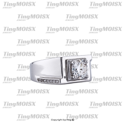 Nhẫn nam moissanite NNM05