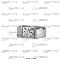 Nhẫn nam moissanite NNM05