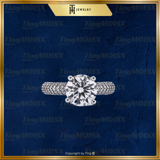 Nhẫn nữ moissanite 2 Carat NLM07