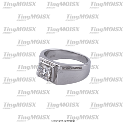 Nhẫn nam moissanite NNM05