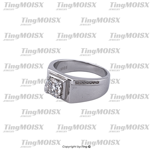 Nhẫn nam moissanite NNM05