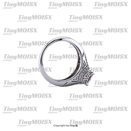 Nhẫn nữ moissanite 1 Carat NLM08