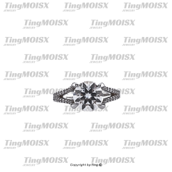 Nhẫn nữ moissanite NLM010