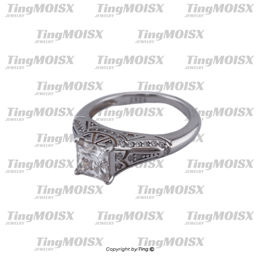 Nhẫn nữ moissanite 1 Carat NLM08