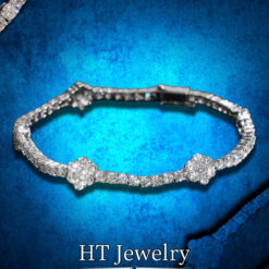 Vòng tay Tennis Hoa đính Full Moissanite Bạc S925 STYLE 2024